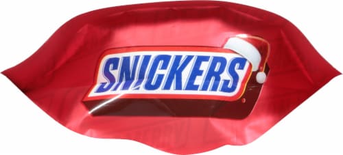 Snickers® Milk Chocolate Bark Christmas Candy Bag Perspective: bottom