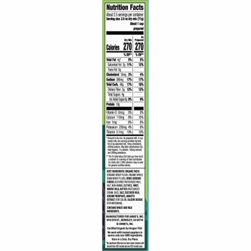 Annie's Organic Farm Friends Pasta Shapes Cheddar Macaroni and Cheese Perspective: bottom