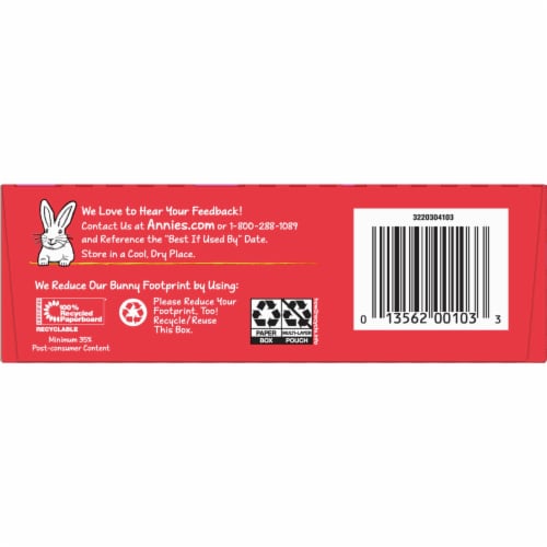 Annie's Organic Strawberry Bunny Fruit Snacks Perspective: bottom
