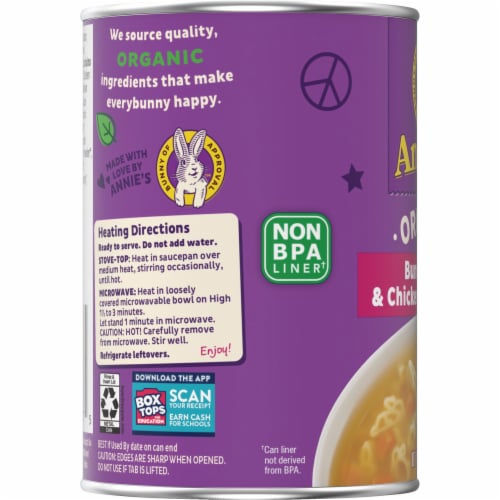 Annie's™ Organic Bunny Pasta & Chicken Broth Soup Perspective: bottom