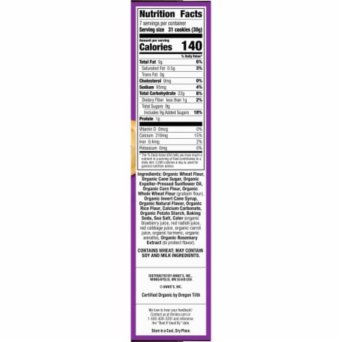 Annie's™ Organic Baked Bunny Birthday Cake Flavored Grahams Snacks Perspective: bottom