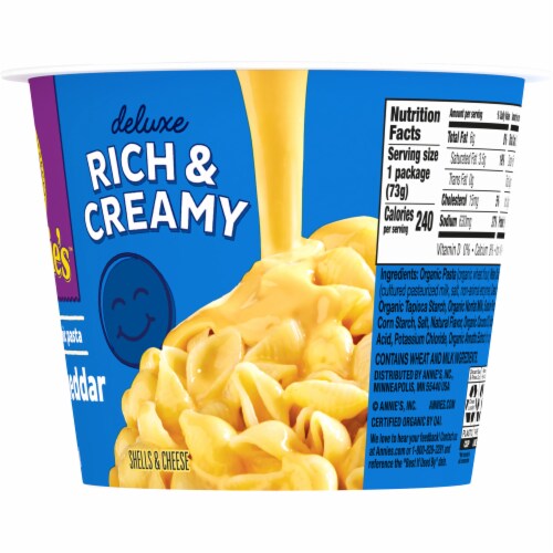 Annie's™ Deluxe Rich & Creamy™ Shells & Classic Cheddar Microwavable Mac N Cheese Perspective: bottom