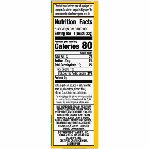 Annie’s Organic Bees Bugs & Butterflies Fruit Kid Snack Perspective: bottom