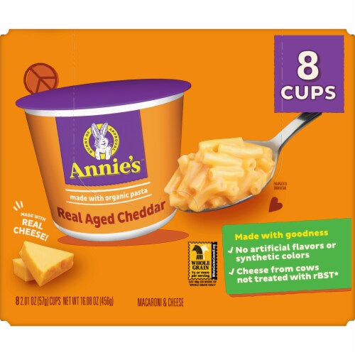 Annie's Real Aged Cheddar Mac N Cheese Macaroni and Cheese Dinner Perspective: bottom