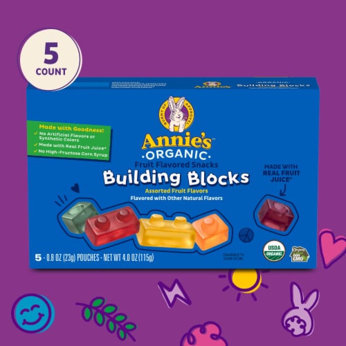 Annie's™ Organic Gluten Free Building Blocks Fruit Flavored Snacks Perspective: bottom