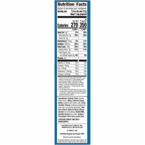 Annie's™ Family Size Classic Mild Cheddar Mac N Cheese Dinner Perspective: bottom