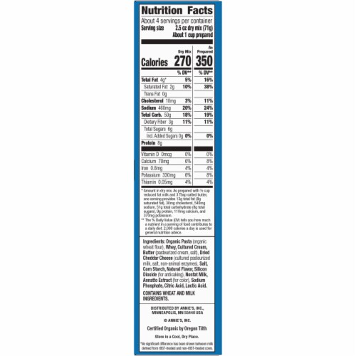Annie's™ Family Size Classic Mild Cheddar Mac N Cheese Dinner Perspective: bottom