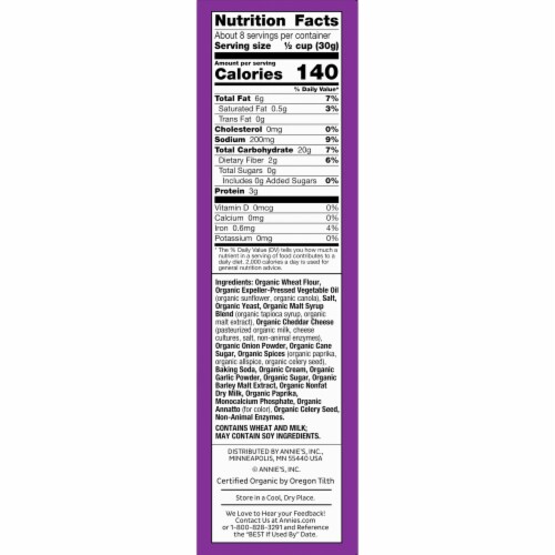 Annie's Organic Assorted Crackers and Pretzels Snack Mix Perspective: bottom