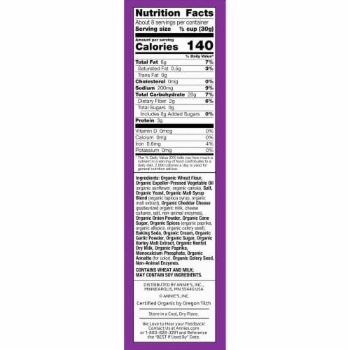 Annie's Organic Assorted Crackers and Pretzels Snack Mix Perspective: bottom