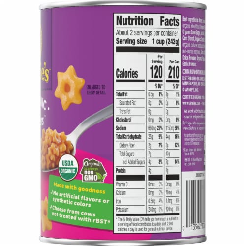 Annie's™ Organic All Stars Tomato & Cheese Sauce Canned Pasta Perspective: bottom