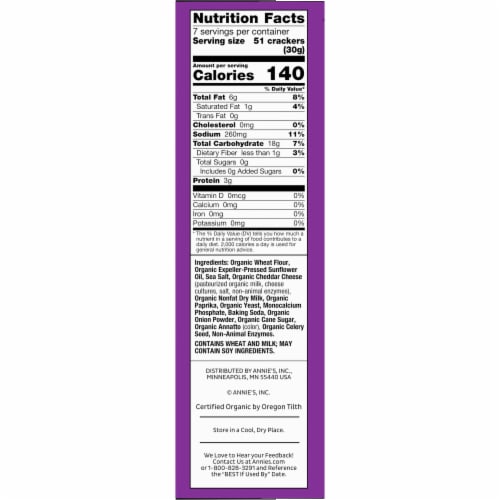 Annie's™ Organic Cheddar Bunnies Baked Snack Crackers Perspective: bottom