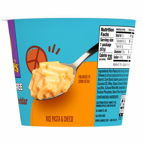 Annie's Gluten Free Real Aged Cheddar Mac N Cheese Microwave Macaroni and Cheese Cup Perspective: bottom