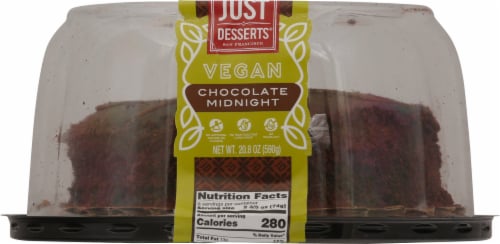 Just Desserts Vegan Chocolate Midnight Cake Perspective: bottom