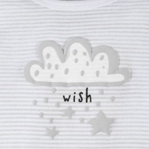 Gerber® Size 0-6M 2-Pack Baby Animals Gowns in White Cloud Perspective: bottom