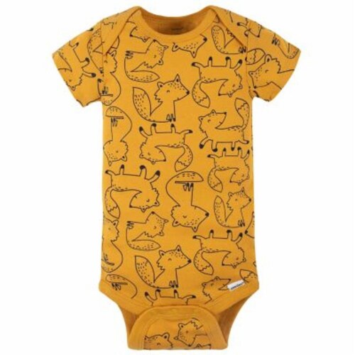 Gerber 4 Pack Short Sleeve Bodysuit Onesies Perspective: bottom