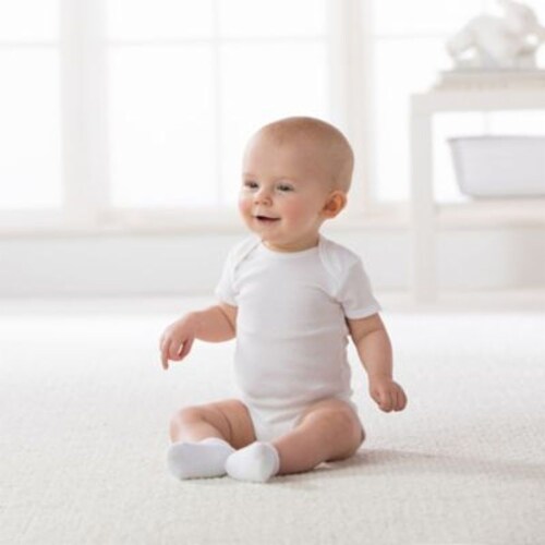Gerber® Terry Socks in White Perspective: bottom