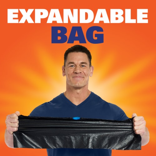 Hefty® Ultra Strong™ Blackout Tall Kitchen 13 Gallon Drawstring Trash Bags Perspective: bottom