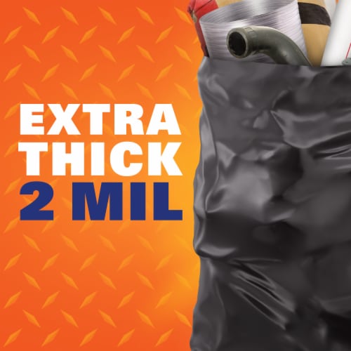 Hefty® 45 Gal. Contractor Black Trash Bags Perspective: bottom