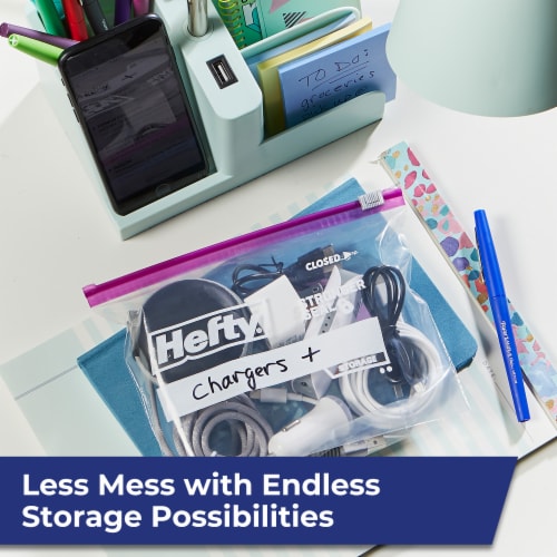 Hefty® Storage Quart Slider Bags Value Pack Perspective: bottom