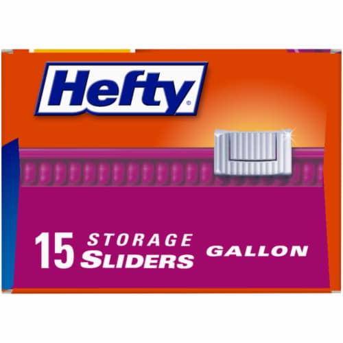 Hefty® Gallon Storage Slider Bags Perspective: bottom