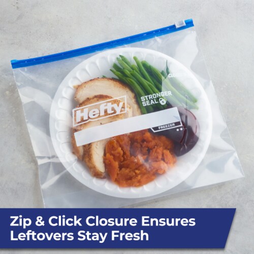Hefty® Freezer Gallon Slider Bags Perspective: bottom