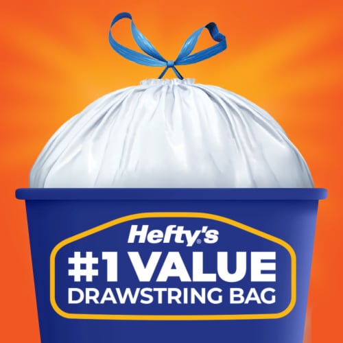 Hefty® Strong Tall Kitchen Drawstring Trash Bags Perspective: bottom