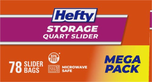 Hefty Storage Quart Slider Bags Perspective: bottom