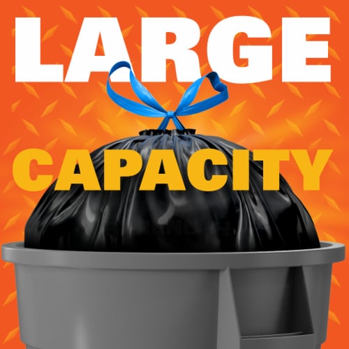 Hefty® Strong 33-Gallon Extra Large Drawstring Bags Mega Pack Perspective: bottom