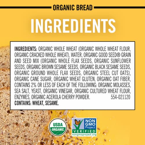 Dave's Killer Bread Organic Thin Sliced Good Seed Whole Grain Bread Perspective: bottom