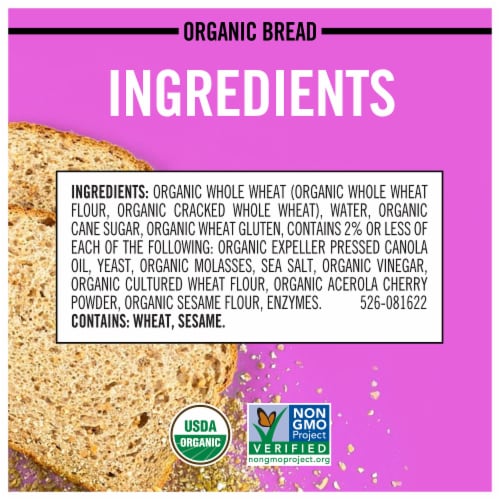 Dave's Killer Bread® 100% Whole Wheat Organic Bread Perspective: bottom