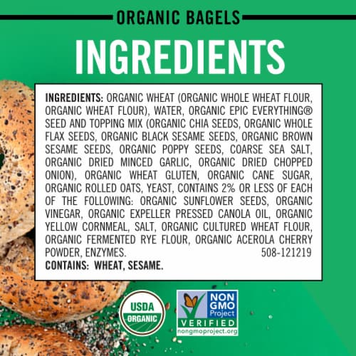 Dave's Killer Bread Epic Everything Organic Bagels Perspective: bottom