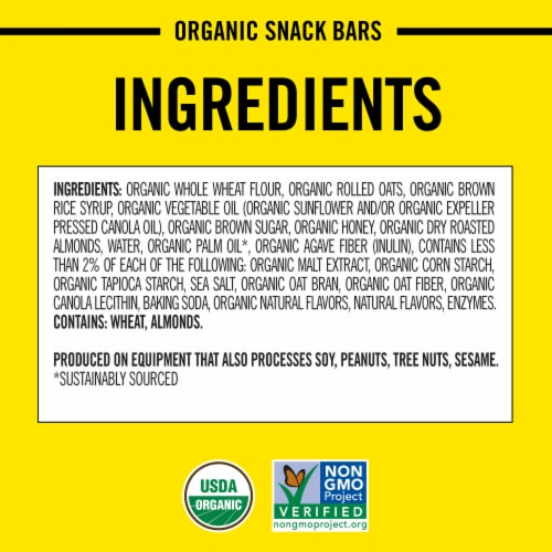 Dave's Killer Bread Oat-Rageous Honey Almond Organic Snack Bars Perspective: bottom