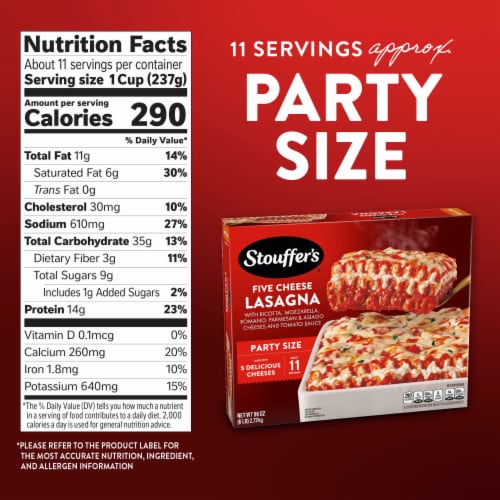 Stouffer's® Family Size Cheese Lovers Lasagna Frozen Meal Perspective: bottom