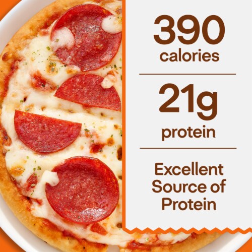 Lean Cuisine Features Pepperoni Frozen Pizza Perspective: bottom