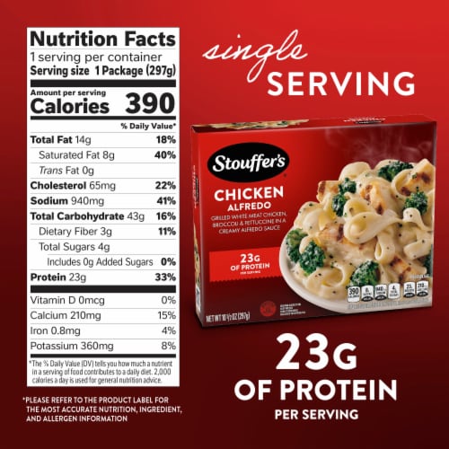 Stouffer's Chicken Fettuccini Alfredo Frozen Meal Perspective: bottom