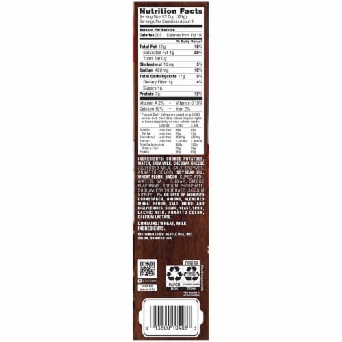 Stouffer's Holiday Collection Cheddar Bacon Potatoes Frozen Side Dish Perspective: bottom