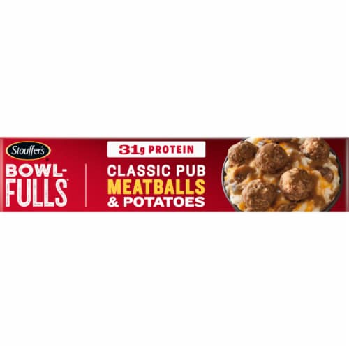 Stouffer's Bowl-Fulls Classic Pub Meatballs & Mashed Potatoes Bowl Frozen Meal Perspective: bottom