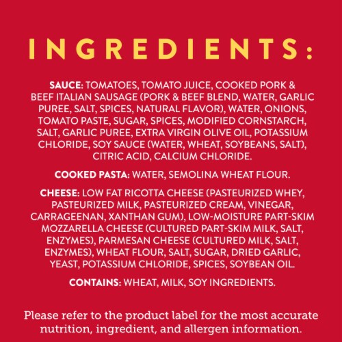 Stouffer's Family Size Lasagna Italiano Frozen Meal Perspective: bottom