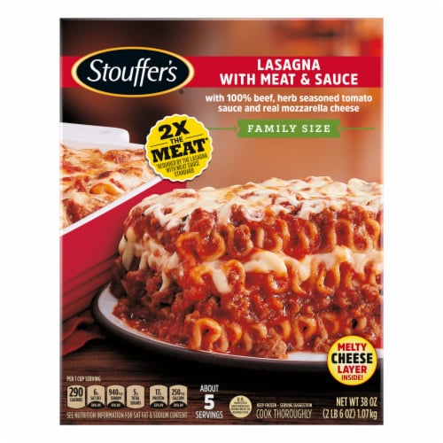 Stouffer's Family Size Lasagna with Meat & Sauce Frozen Meal Perspective: bottom