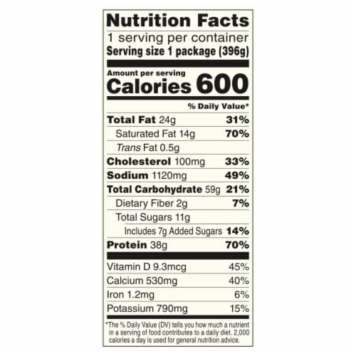 Stouffer's MAC-FULLS BBQ Recipe Pork Mac and Cheese Frozen Meal Perspective: bottom