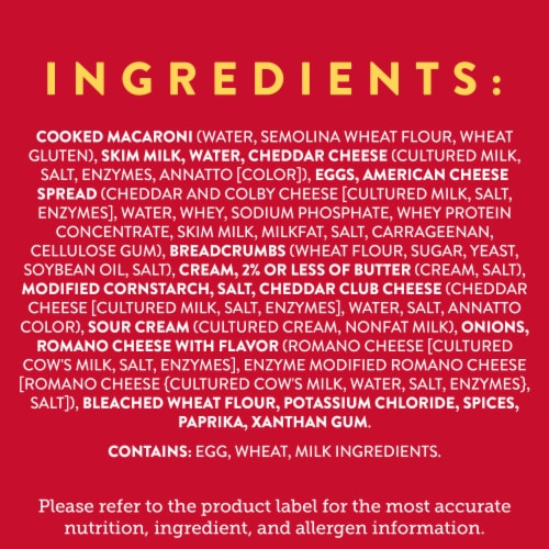 Stouffers® Family Size Baked White Mac & Cheese Frozen Meal Perspective: bottom