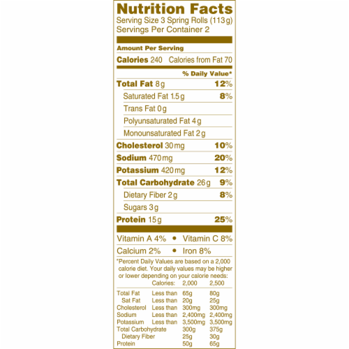 Lean Cuisine Craveables Fajita-Style Chicken Spring Rolls Perspective: bottom