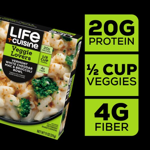 Life Cuisine™ Vermont White Cheddar Mac and Cheese Broccoli Bowl Frozen Meal Perspective: bottom