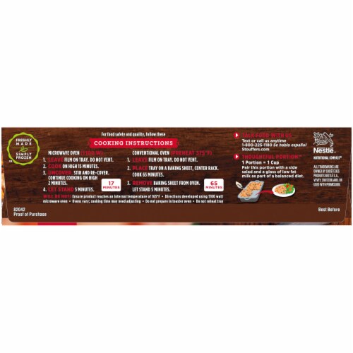 Stouffer's® Chicken Fajita Family Size Frozen Meal Perspective: bottom