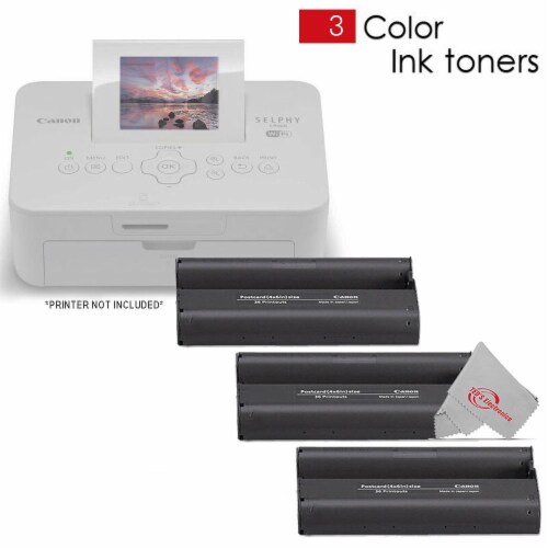 Canon Selphy KP-108IN Color Ink Paper Set 108 4x6 Photo Sheets 3 Toners 3115B001 Perspective: bottom