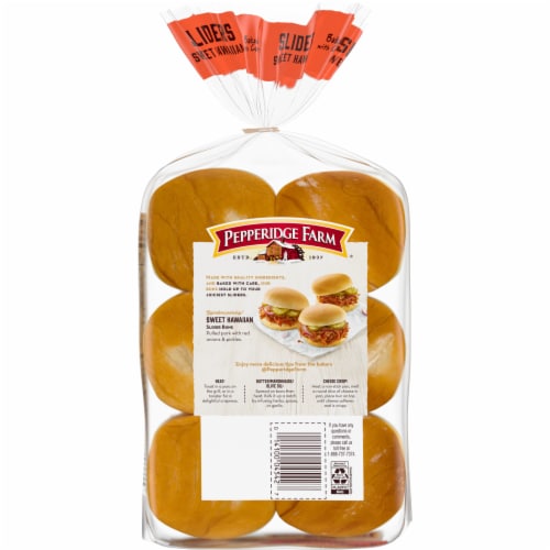 Pepperidge Farm Sweet Hawaiian Slider Buns, 12-Pack Bag Perspective: bottom