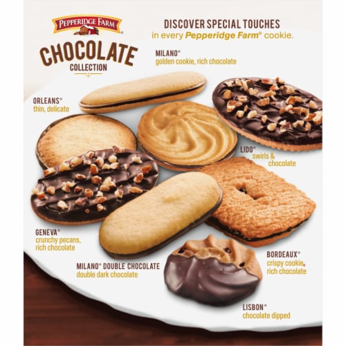 Pepperidge Farm Cookies Chocolate Collection 7 Cookie Varieties Perspective: bottom