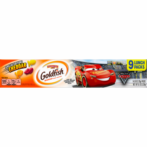 Goldfish Cars Baked Snack Cheddar Crackers Multipack Special Edition Perspective: bottom