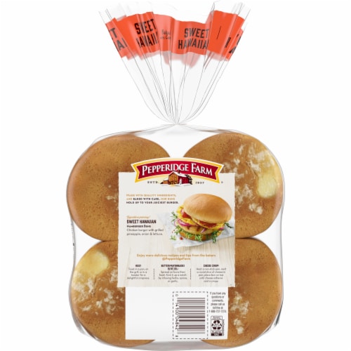 Pepperidge Farm Sweet Hawaiian Hamburger Buns, 8-Pack Bag Perspective: bottom