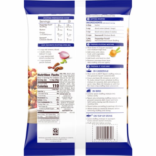 Pepperidge Farm® Herb Seasoned Classic Stuffing Perspective: bottom